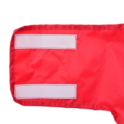 Regnrock för hundar med reflexer polyester röd XL