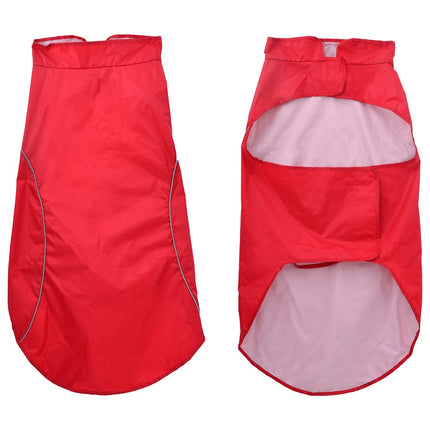 Regnrock för hundar med reflekterande remsor polyester röd 4XL