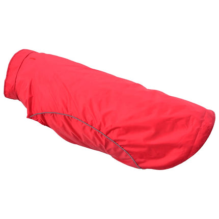 Regnrock för hundar med reflekterande remsor polyester röd 4XL
