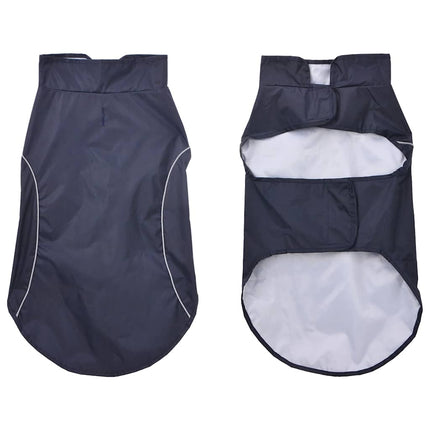 Regnrock för hundar med reflekterande remsor polyester