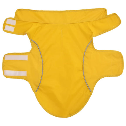 Regnrock för hundar med reflekterande remsor polyester gul XXS