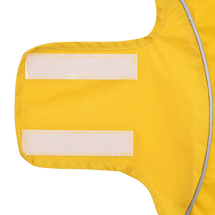 Regnrock för hundar med reflekterande remsor polyester gul xs