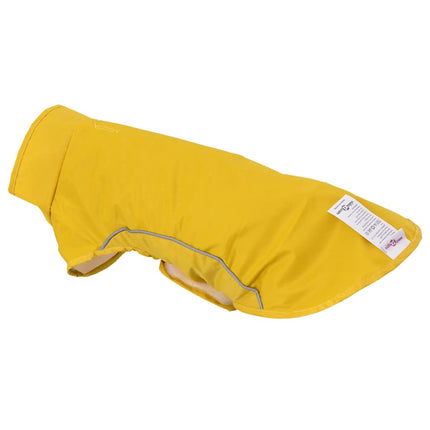 Regnrock för hundar med reflekterande remsor polyester gul s