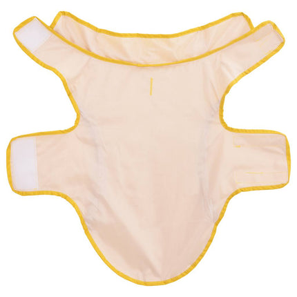 Regnrock för hundar med reflexer polyester gul m