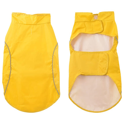 Regnrock för hundar med reflekterande remsor polyester gul XL