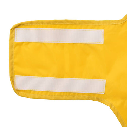 Regnrock för hundar med reflekterande remsor polyester gul XL