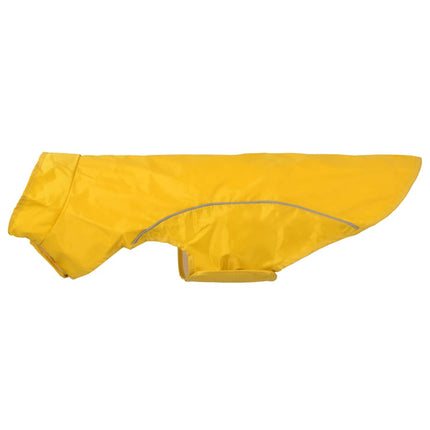 Regnrock för hundar med reflexer polyester gul 2XL