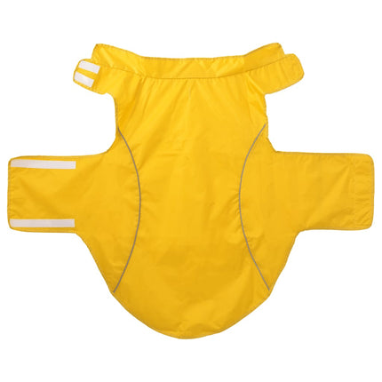 Regnrock för hundar med reflekterande remsor polyester gul 3XL