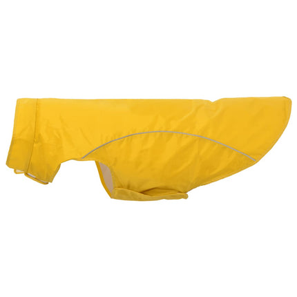 Regnrock för hundar med reflekterande remsor polyester gul 3XL