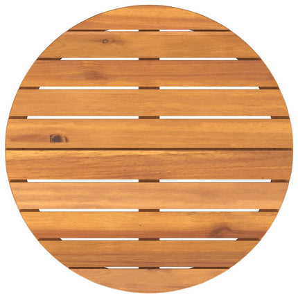 Sidobord för trädgården runt Ø70x75 cm massivt trä akacia