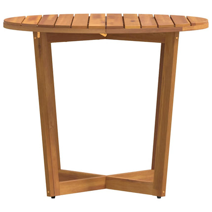Trädgårdsmatbord runt Ø90x75 cm massivt trä akacia