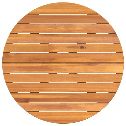 Trädgårdsmatbord runt Ø90x75 cm massivt trä akacia