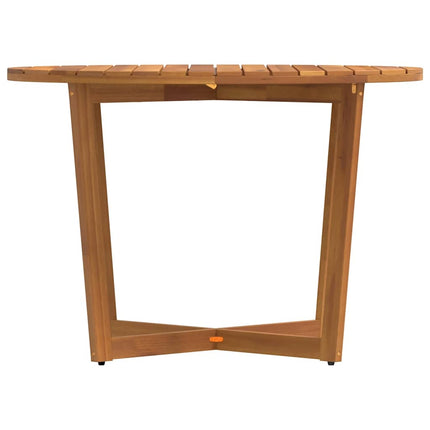Trädgårdsmatbord runt Ø110x75 cm massivt trä akacia