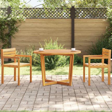 Trädgårdsmatbord runt Ø110x75 cm massivt trä akacia