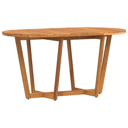 Matbord för trädgården ovalt 150x90x75 cm massivt trä akacia