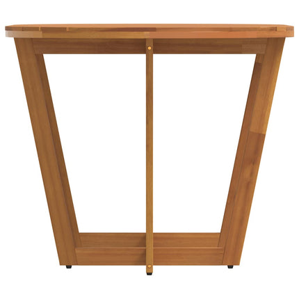 Matbord för trädgården ovalt 150x90x75 cm massivt trä akacia