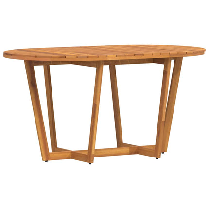 Matbord för trädgården ovalt 150x90x75 cm massivt trä akacia