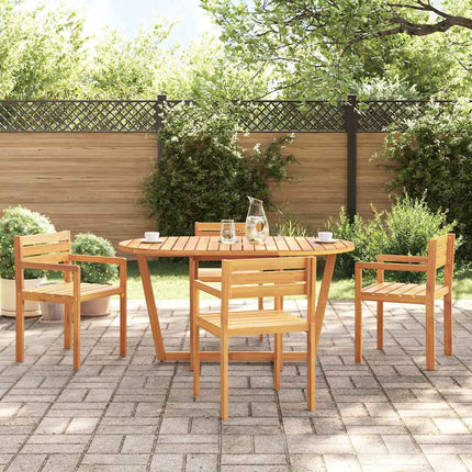 Matbord för trädgården ovalt 150x90x75 cm massivt trä akacia