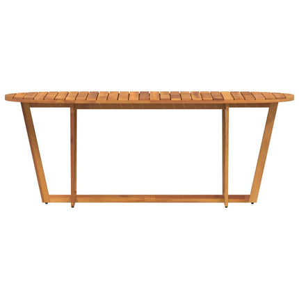 Matbord för trädgården ovalt 200x90x75 cm massivt trä akacia
