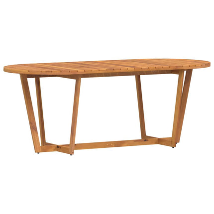 Matbord för trädgården ovalt 200x90x75 cm massivt trä akacia