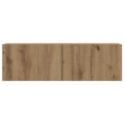 Väggmonterad TV-möbelset 4 delar Artisan Oak 100x30x30 cm