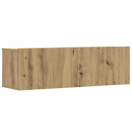 Väggmonterade TV-skåp 3 st ek 100x30x30 cm konstruerat trä