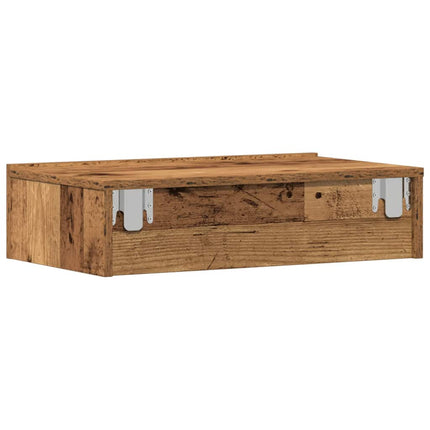 Sängskåp gammalt trä 60x35 cm konstruerat trä