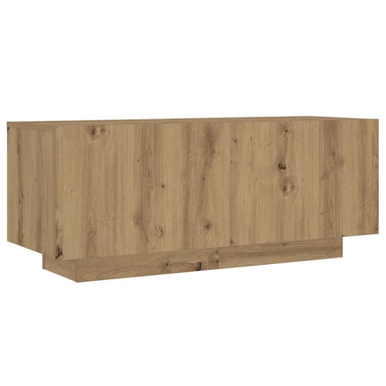 TV-bänk med LED-lampor artisan ek 300x35x40 cm konstruerat trä