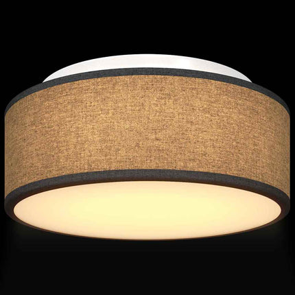 Taklampa med strålkastare Svart 30 x 30 x 13,5 cm tyg