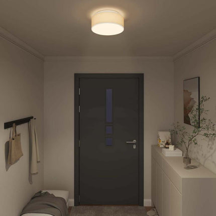 Taklampa med strålkastare Vit 30 x 30 x 13,5 cm tyg