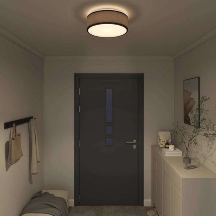 Taklampa med strålkastare Svart 38 x 38 x 13,5 cm tyg