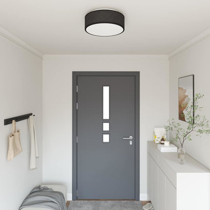Taklampa med strålkastare Svart 38 x 38 x 13,5 cm tyg