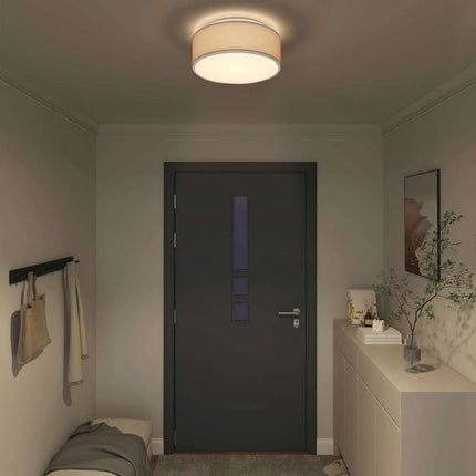 Taklampa med strålkastare Grå 38 x 38 x 13,5 cm tyg