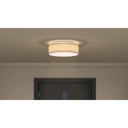 Taklampa med strålkastare Taupe 38 x 38 x 13,5 cm tyg