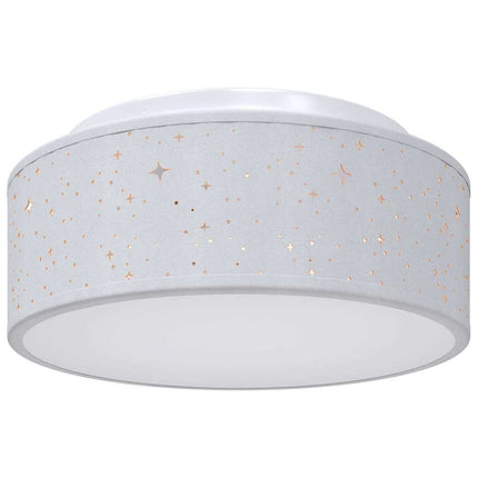 Taklampa med strålkastare Grå 30 x 30 x 13,5 cm tyg