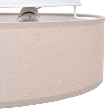 Taklampa med strålkastare Taupe 30 x 30 x 13,5 cm tyg