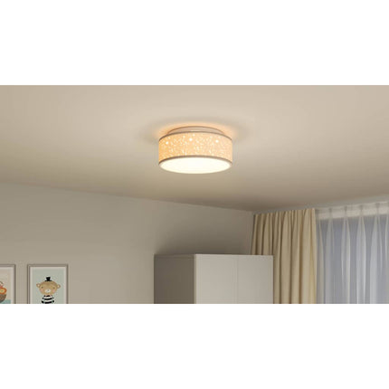 Taklampa med strålkastare Taupe 30 x 30 x 13,5 cm tyg