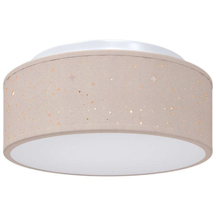 Taklampa med strålkastare Taupe 30 x 30 x 13,5 cm tyg