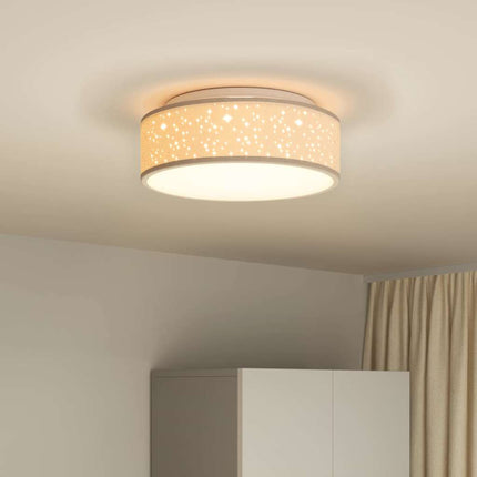 Taklampa med strålkastare Taupe 38 x 38 x 13,5 cm tyg