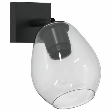 Takspotlight Svart 13 x 13 x 26 cm Glas och Metall