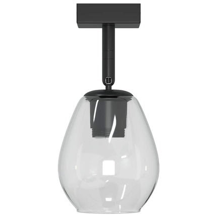 Takspotlight Svart 13 x 13 x 26 cm Glas och Metall