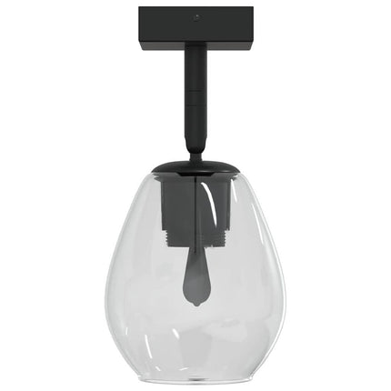 Takspotlight Svart 13 x 13 x 26 cm Glas och Metall