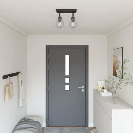 Takspotlight Svart 33 x 13 x 26 cm Glas och Metall