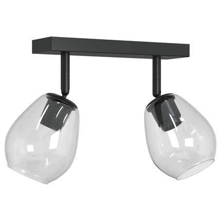 Takspotlight Svart 33 x 13 x 26 cm Glas och Metall