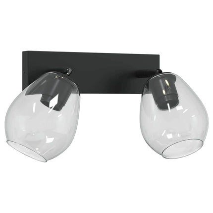 Takspotlight Svart 33 x 13 x 26 cm Glas och Metall