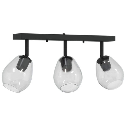 Takspotlight Svart 54 x 13 x 26 cm Glas och Metall