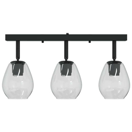 Takspotlight Svart 54 x 13 x 26 cm Glas och Metall