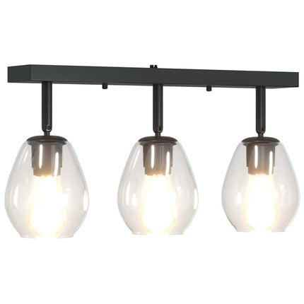 Takspotlight Svart 54 x 13 x 26 cm Glas och Metall