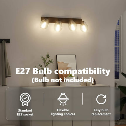 Takspotlight Svart 73.5 x 13 x 26 cm Glas och Metall