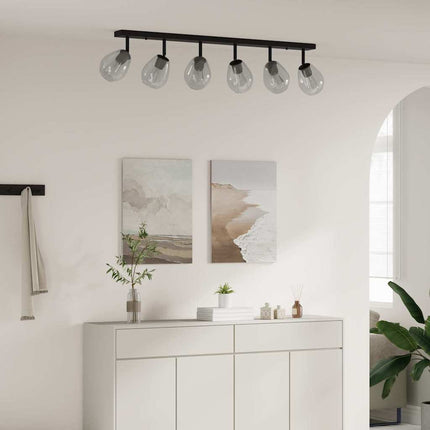 Takspotlight Svart 110,5 x 13 x 26 cm Glas och Metall
